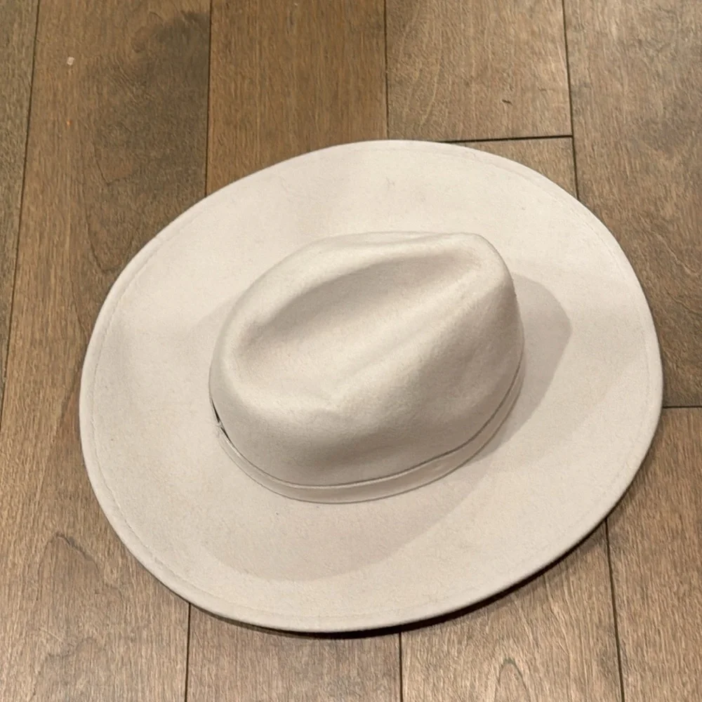 Free people 100% wool fall‎ fedora Western hat one size beige pink